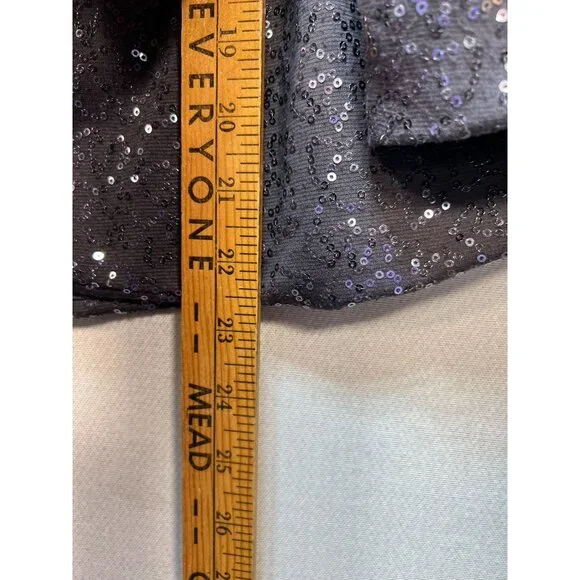 Robert Louise Women's Open Front Cardigan Sequin Blazer Long Sleeve Size L Gray - Picture 7 of 11